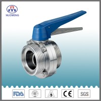 Sanitary Stainless Steel SS304/SS316L Threaded Butterfly Valve (IDF-No. RD4321)